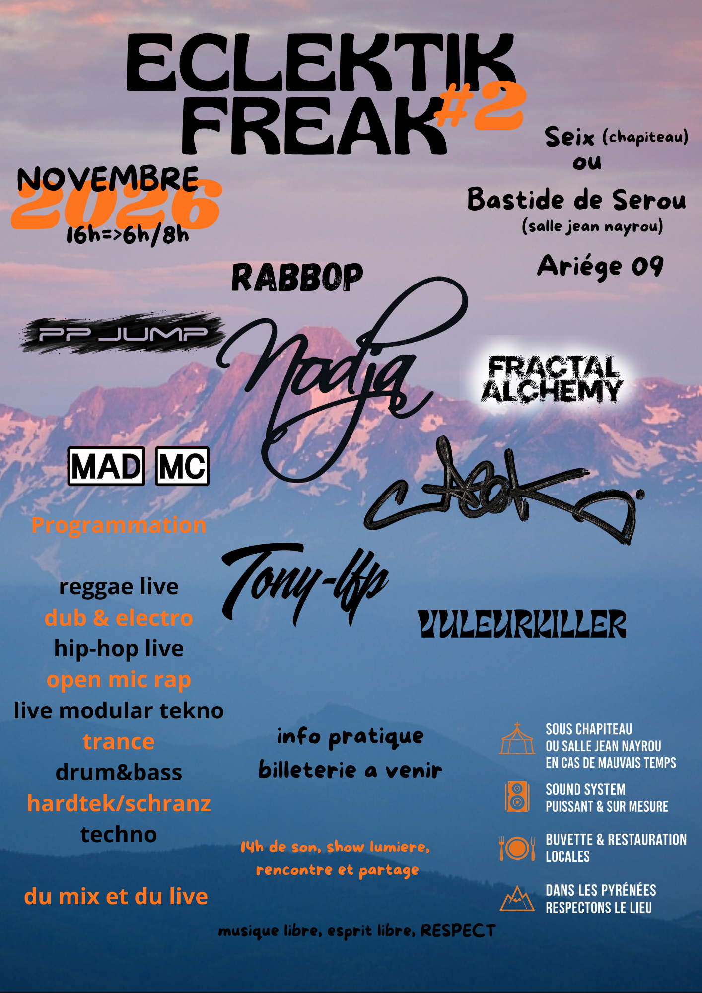 Affiche de la soirée Éclektik Freak #2